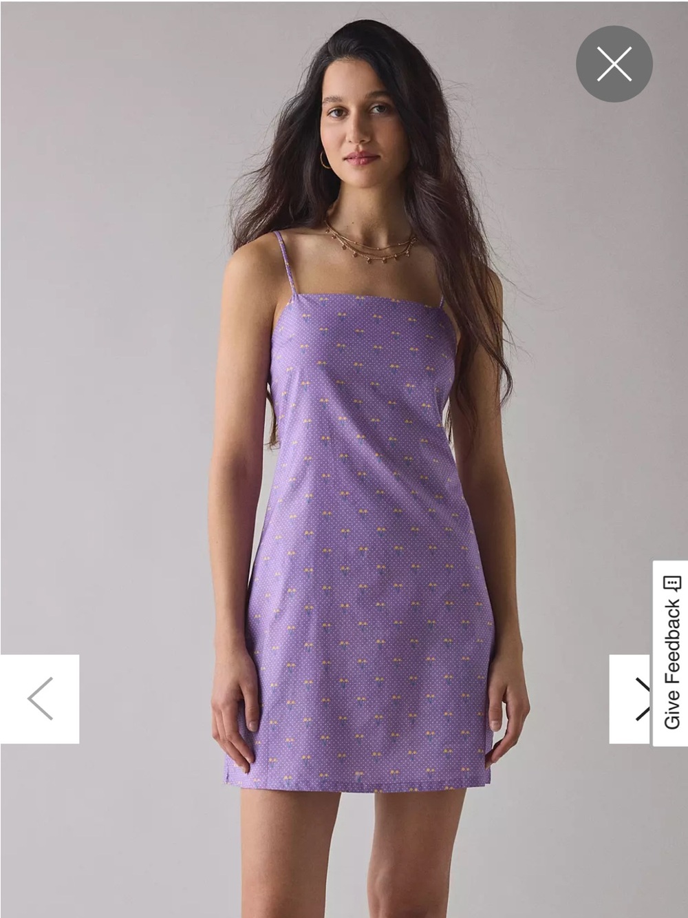 Glamorous Polka Dot & Cherry Print Cotton Shift Mini Dress Sz. 6